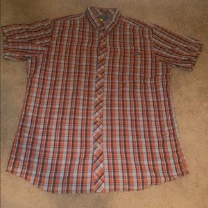 Eddie Bauer Button Down Shirt Large Short Sleeve